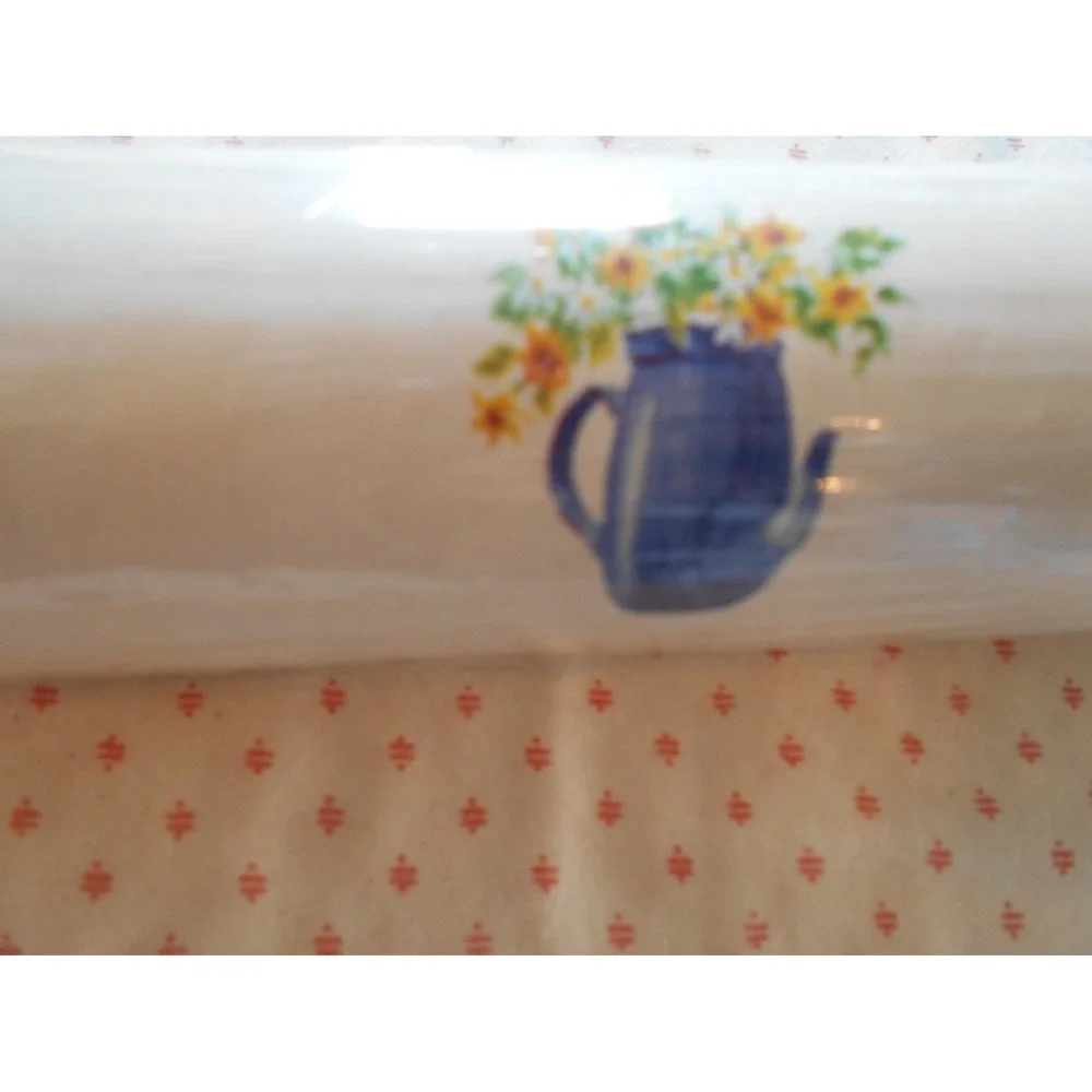 Whimsy Vintag Wallpaper Floral 57.75 Sq Ft Flowers Cottage Vinyl 70s 80s Teapot